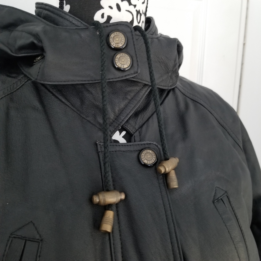 Genuine Leather Thick Winter Coat - Picture 5 of 11